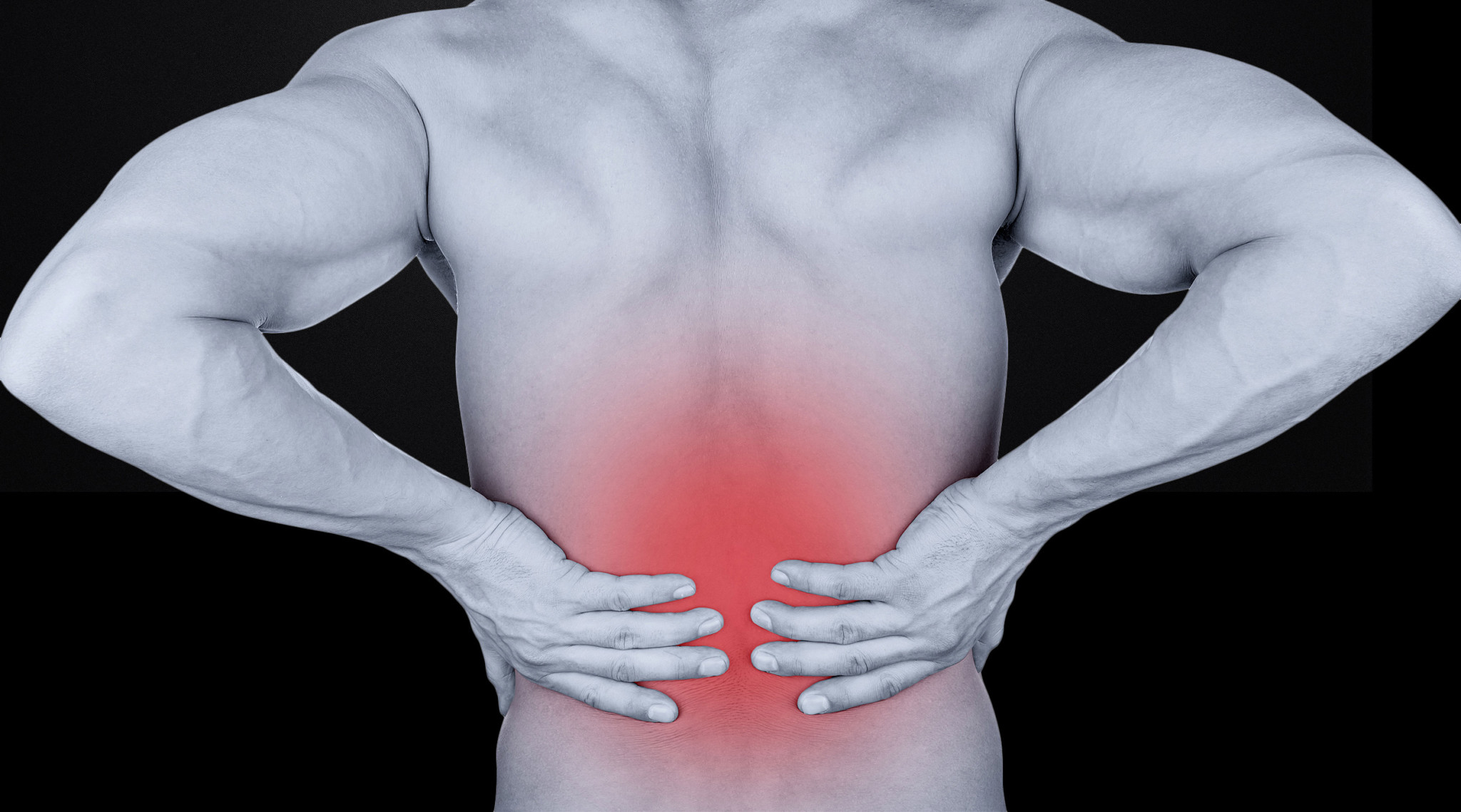 How to Fix lower back Pain. Reducing inflammation. How to relieve back Pain at work | back Pain Relief. No Pain background.